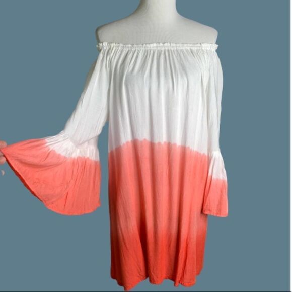 Exist Ombré Bell Sleeve On/Off Shoulder Dress - Picture 1 of 8